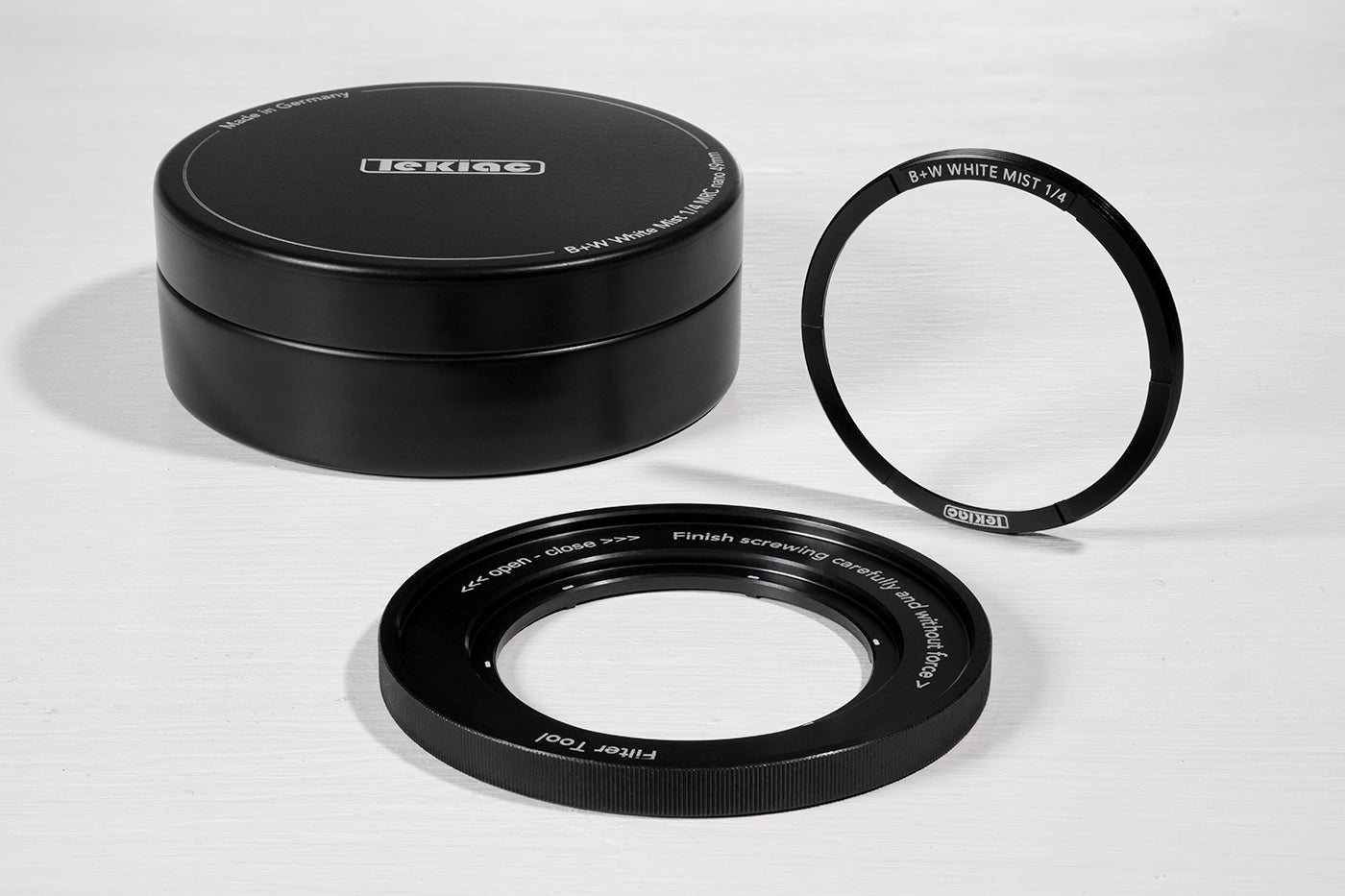 B+W Ultra Slim White Mist 1/4 Filter mit Montagehilfe und mit Verpackung